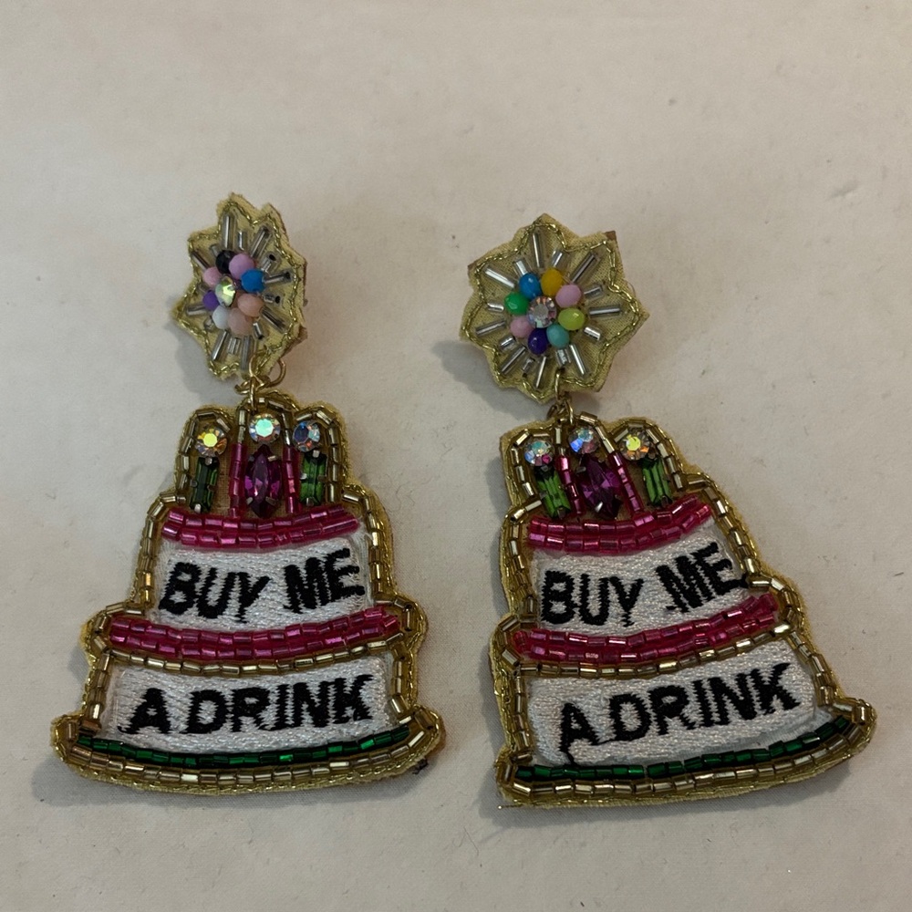 Colorful Beaded Statement Earrings